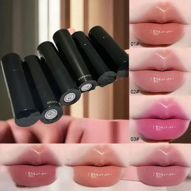 HERORANGE 3.5g 저채도 라이트 립스틱 다용도 스틱 보습 화이트 내추럴 홀딩 미러 립스틱