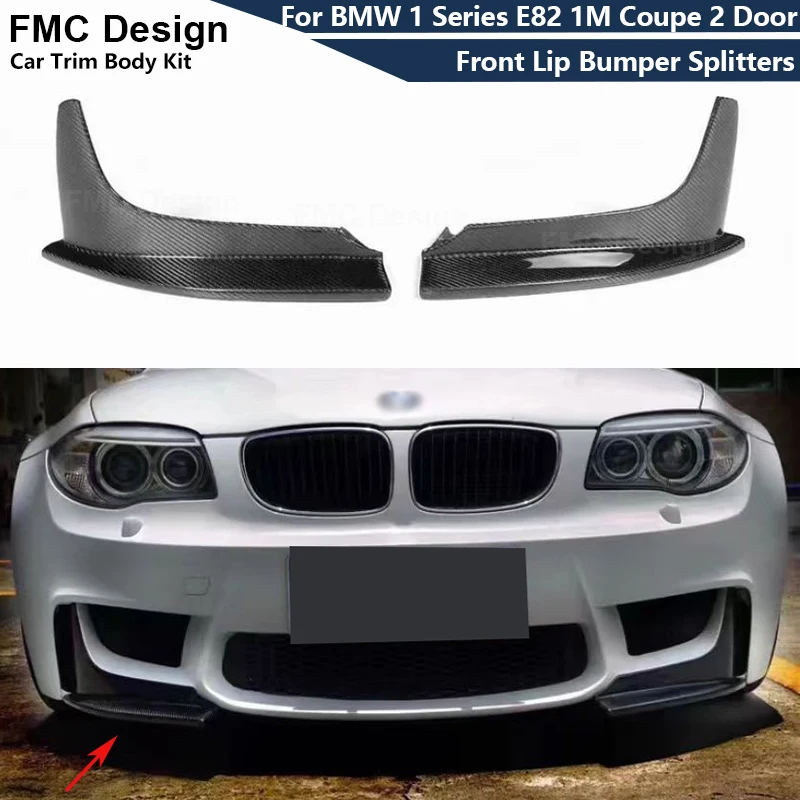 

Carbon Fiber Car Front Bumper Splitters Lip Diffuser Canards Flaps Apron For BMW 1 Series E82 1M Coupe 2 Door 2011-2013 Body kit