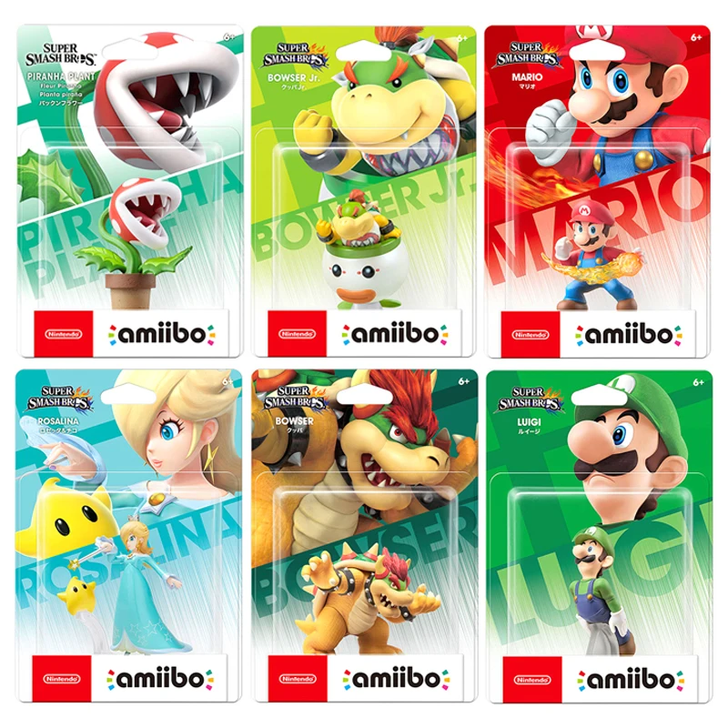 Figura Nintendo Amiibo da Série Super Smash Bros. Mar Peach Yoshi Bowser JR, Original, Livre de Região, Presentes da Loja ARTSWIFT