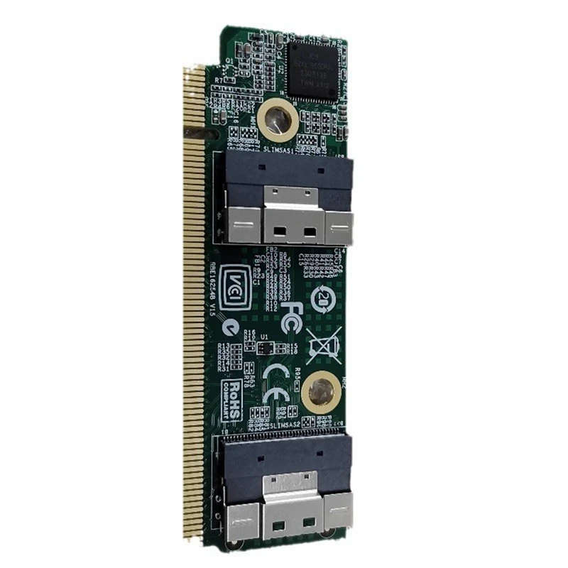 عالية السرعة PCle 4.0 16X إلى SFF-8654 محولات بطاقة التمديد SFF-8654 محولات بطاقة للكمبيوتر 1U Server-ABVP #5