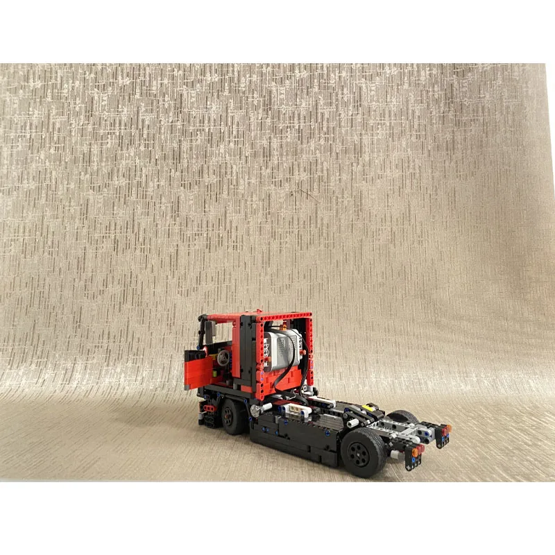 

MOC-69351 New Classic Red Semi-Trailer Building Block Model, 986 Parts, Birthday Building Block Toy Gift for Boys and Children