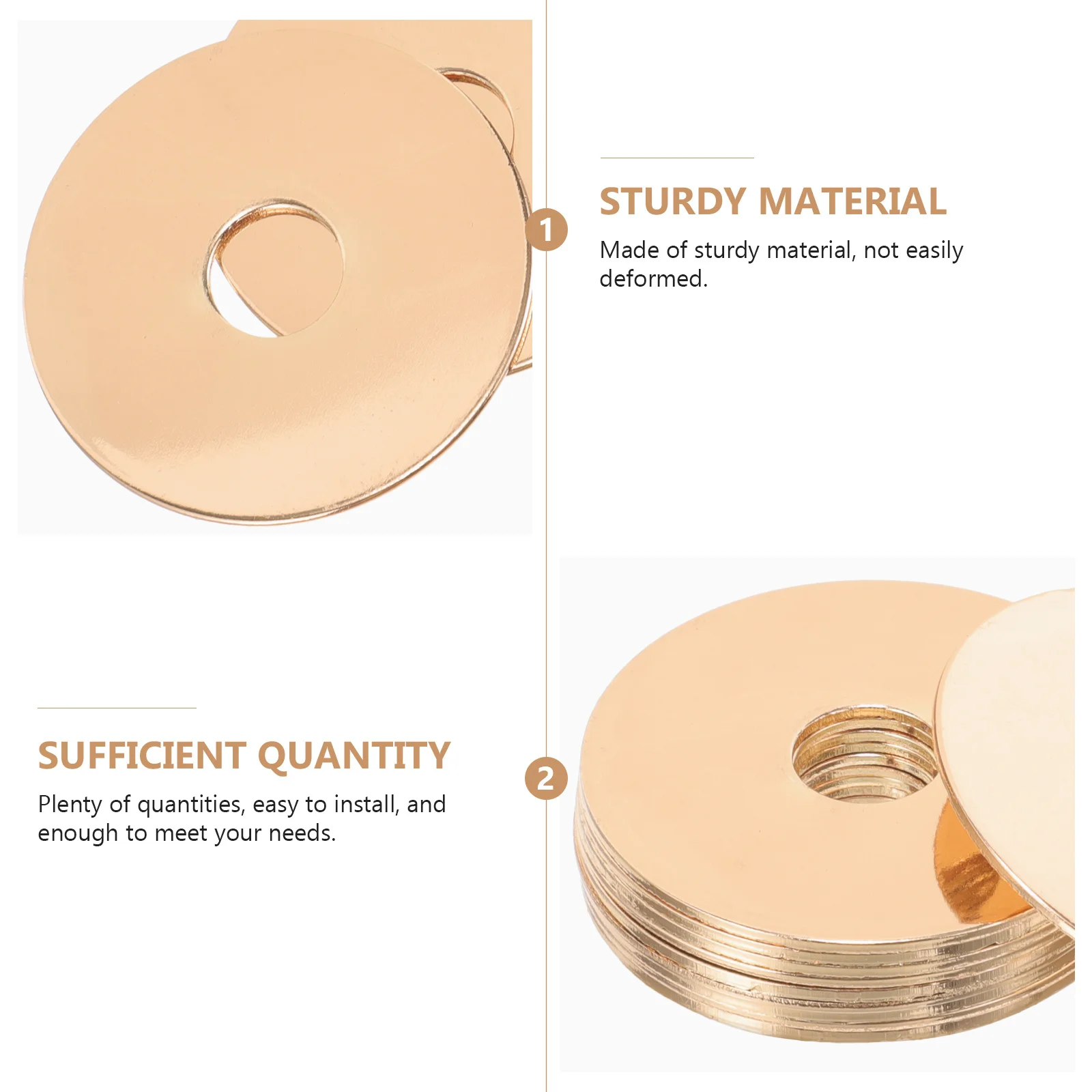 

10pcs M10 Lamp Shade Collar Rings Golden Metal Light Socket Rings for Floor Desk Lamps 40mm Diameter Durable Iron Lighting