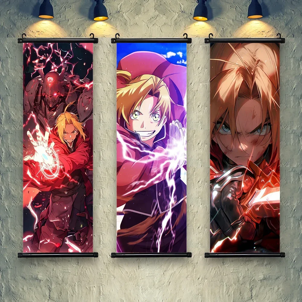 Anime Fullmetal Alchemist Edward Elric Cuadros Print Wall Art Home Decoration For Living Room Painting Hanging Scroll Posters