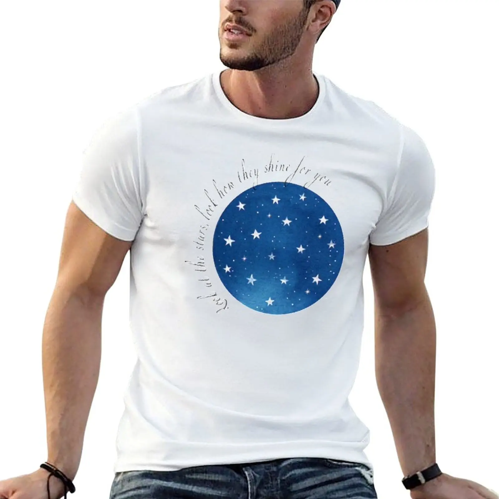 Look at the stars T-Shirt Lightweight Casual Summer T-Shirt