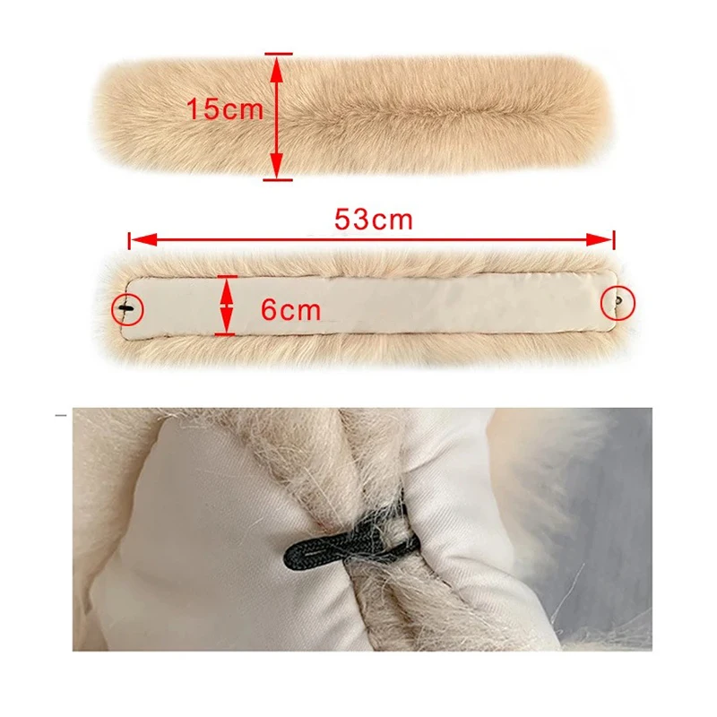 Faux Fur Collar for Women, Thick Collar, Warm Neck Protection, Winter, New