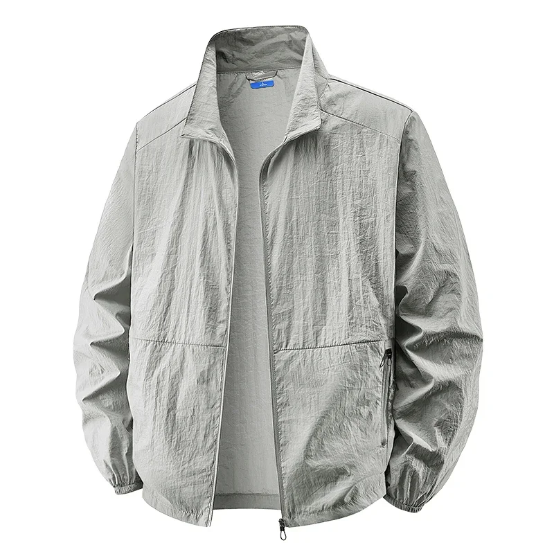 Men’s UPF 50+ Sun Protection Jacket – Lightweight Windbreaker with Stand Collar Breathable & Packable for Hiking Running Travel 6 Men's UPF 50+ Sun Protection Jacket - Lightweight Windbreaker with Stand Collar Breathable & Packable for Hiking Running Travel 6