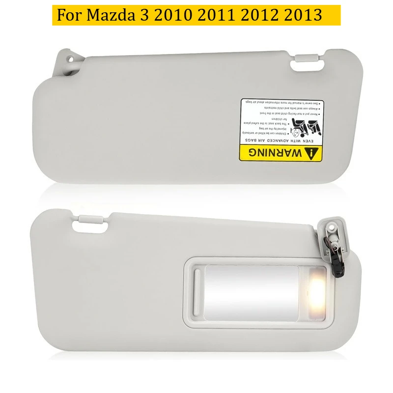 Right Car Sun Visor With/Without Makeup Mirror Fit for Mazda 3 2010 2011 2012 2013 OE BBM2-69-320C-75