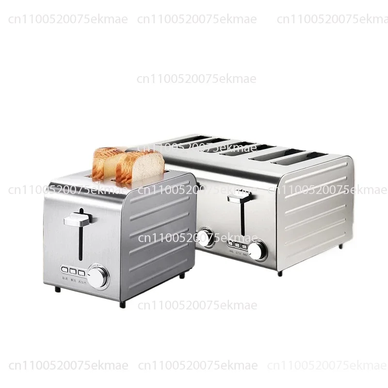 Commercial Stainless Steel Toaster 2/4/6‑Slice Automatic Bread Machine Sandwich Maker for Restaurant Hotel Kitchen Use