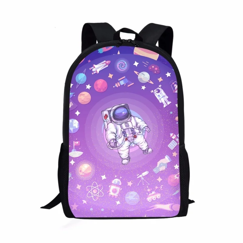 

Cartoon Space Astronauts Pattern Print Students School Bag Boys Girls Book Bag Teenager Daily Casual Backpack Travel Rucksacks