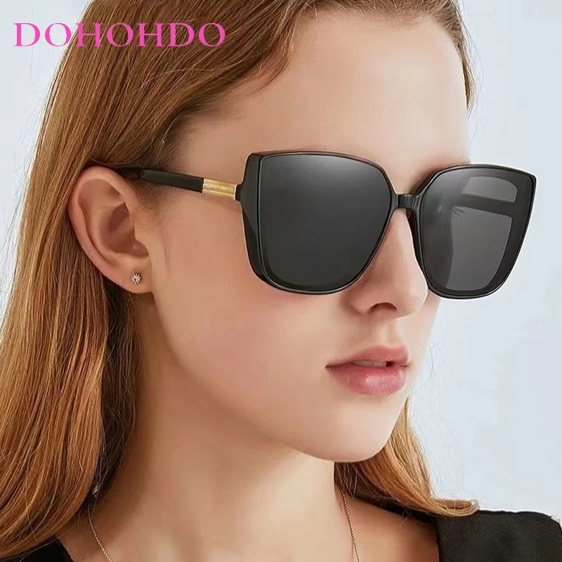 

Vintage Cat Eye Big Sunglasses Women Square Frame Sun Glasses Men Female High Quality Retro Shades Fashion Oculos De Sol UV400