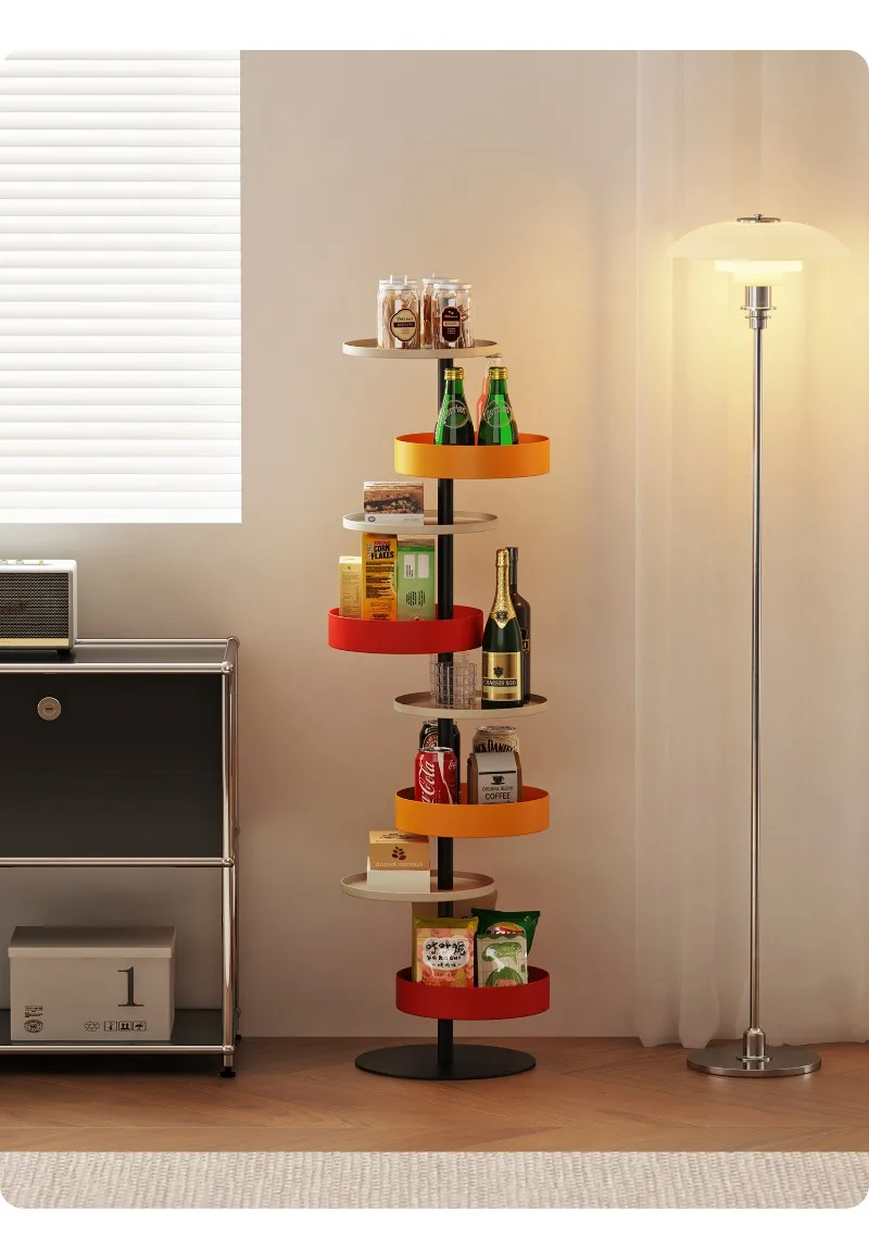 CX Creative Multi-layer Storage Living Room Floor-standing Storage Rack Round Divider Home Decoration Rack