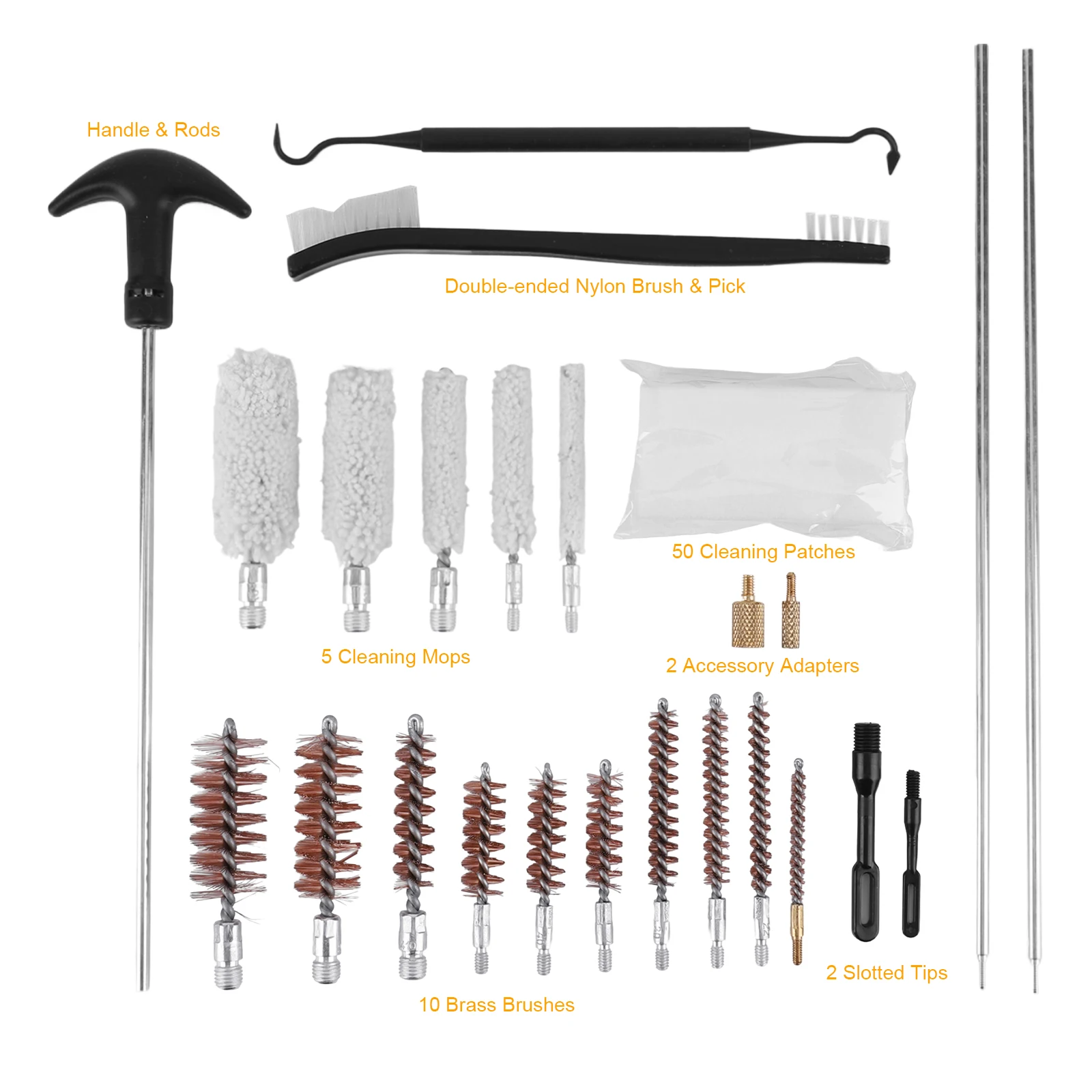 

Gun Cleaning Kit Gun Barrel Brush Box Set Gun Brush Pipe Cleaning Tools for Rifle Pistol Handgun Shotgun Cleaning Kit Tool