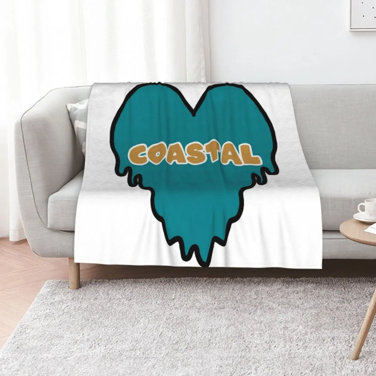 Coastal Dripping Heart Throw Blanket Sleeping Bag Summer Fashion Sofas Hairy For Baby Beach Blankets