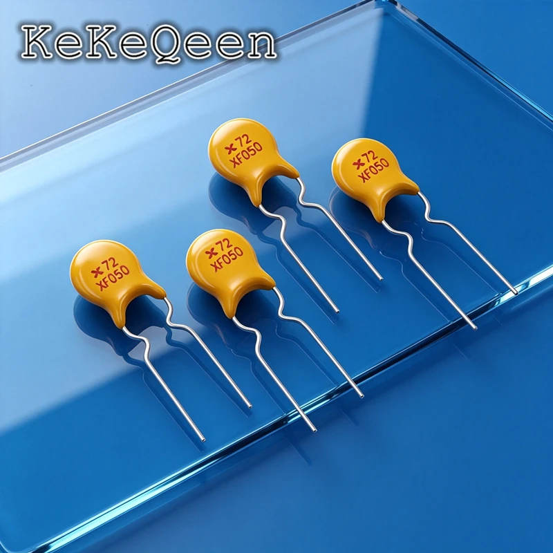 10Pcs/Lot PTC Plug In Self Recovery Fuse PPTC RXEF050 XF050 72V 0.5A 500MA DIP-2 Self Resettable Fuse