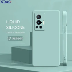 Candy Mobile Phone Case Cover for VIVO X70 Pro Plus X70Pro X70T 5G Liquid Silicone Soft Back Luxury Original Carcasa Accessories