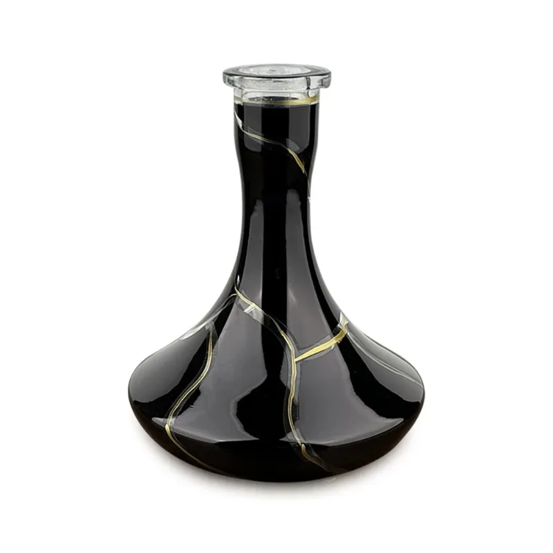 

LOMINT Black Glass Hookah Vase Shisha Base Large Bottles Chicha Accessories LM-V074