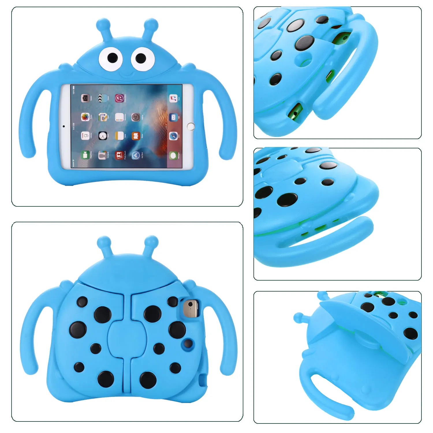 

Case For Huawei Mediapad M5 M3 8.4 T3 8.0inch M3 Lite 8 Portable Stand Kid EVA Cartoon Beetle Tablet Cover