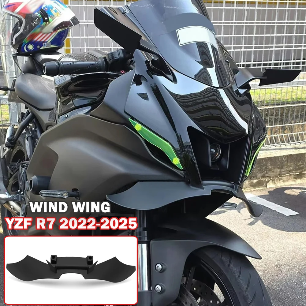 

Передний спойлер для крыла мотоцикла, стабилизатор Yamaha R7 2025 YZF R7 2024 2023 2022, декоративный обтекатель, воздушный дефлектор крылышка