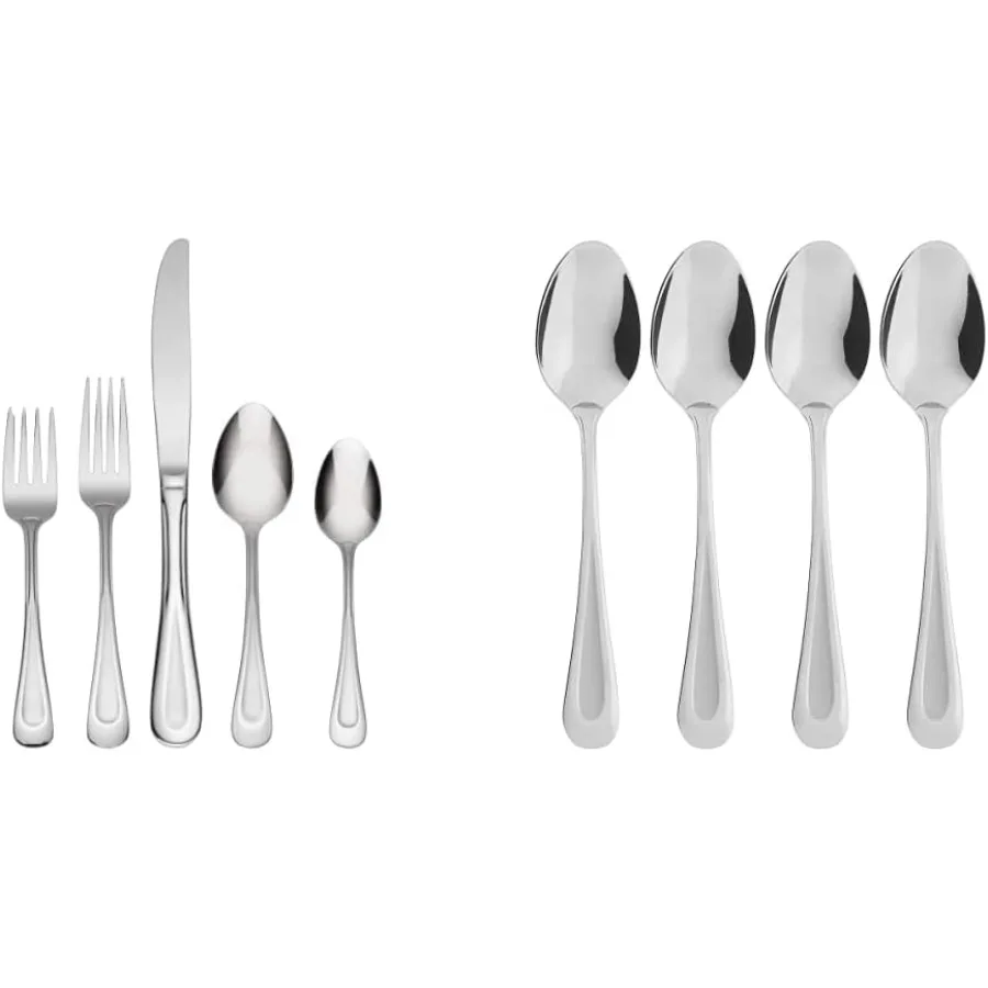 

Satin Sand Dune Flatware 45 Piece Multi and Satin Sand Dune Everyday Flatware Teaspoons Set of 4