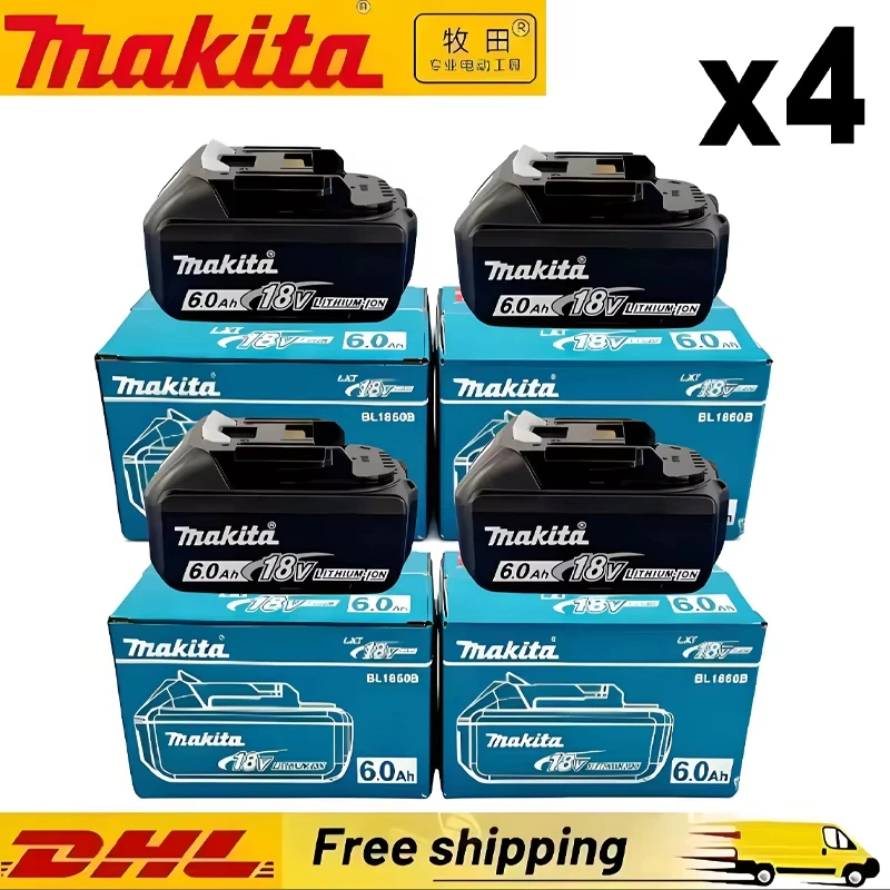 ? 100% originele 18V Makita 6.0/5.0Ah Makita batterij BL1840 BL1830B BL1850B BL1850 BL1860 BL1815 vervangende lithiumbatterij