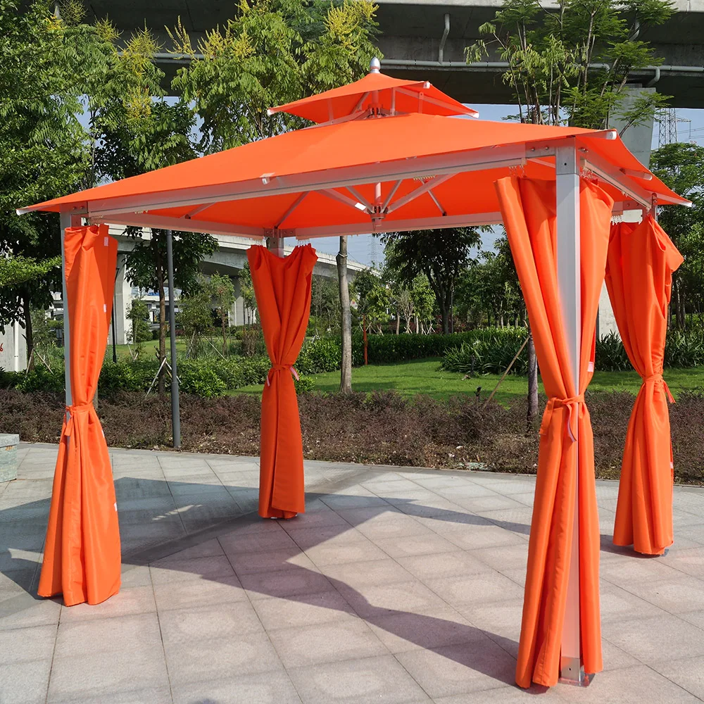 Factory Manufacture Luxury Aluminum Garden Pavilion Outdoor Backyard Garden Patio Gazebo Commercial Gazebo Waterproof Windproof