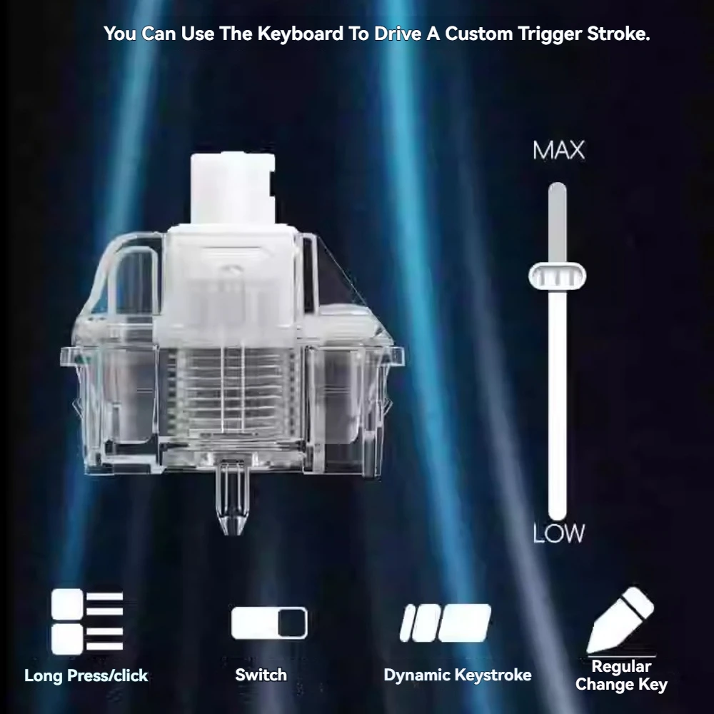 Gateron Magnetic Jade Air Switch 35g Pressure Adapter RGB Customized HIFI Linear Switch Trigger for FPS Gaming Magnetic Keyboard