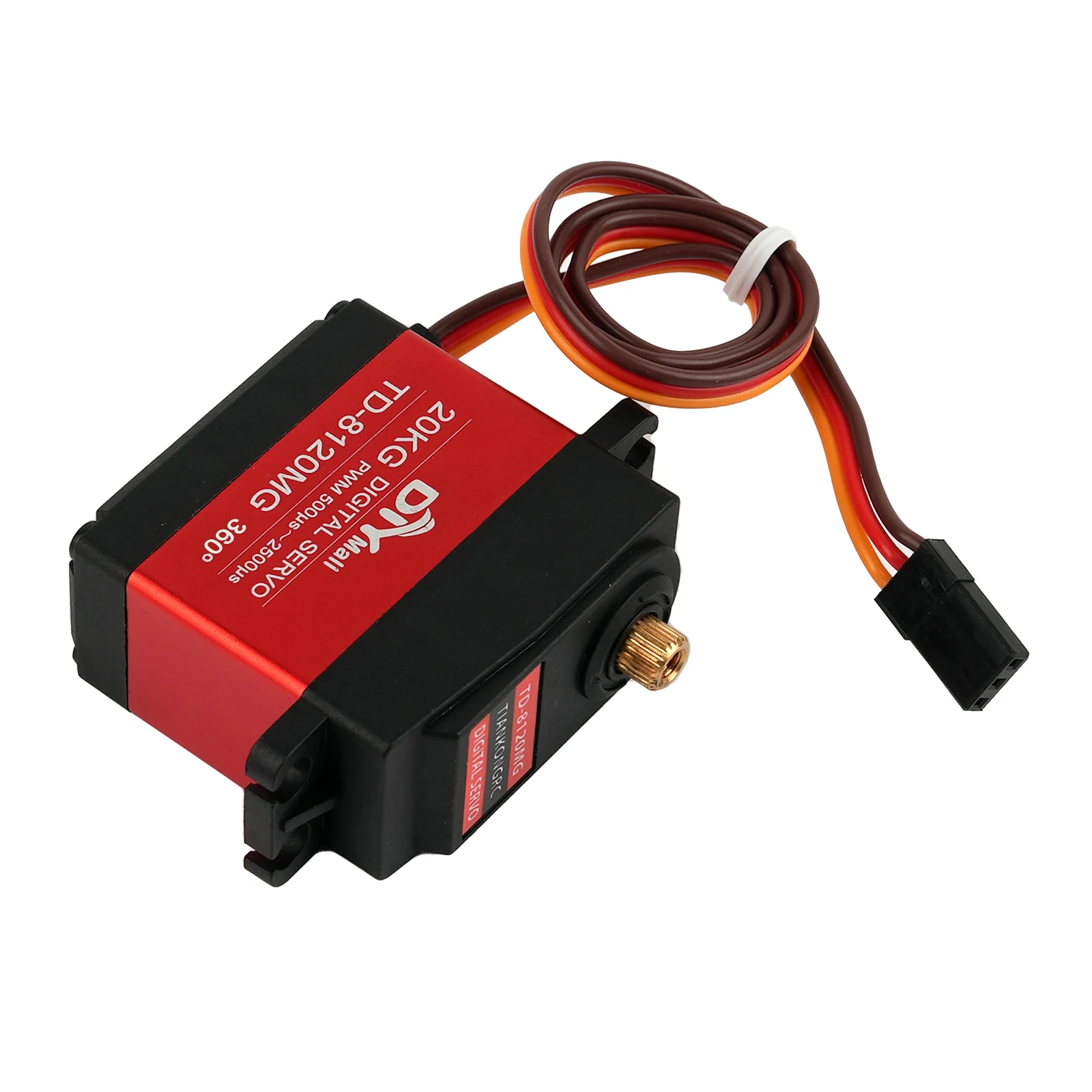 TD-8120MG Engrenage métallique 20kg.cm Servo numérique couple élevé 180 ° /270 ° /360 °   Pièces de fonctions de puissance de servos pour jouets de Robot de modèle de voiture RC