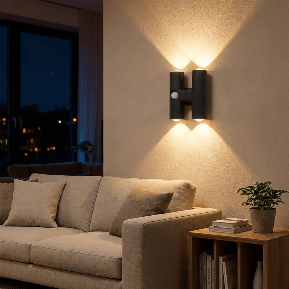 Tri Color Light/RGB Motion Sensor Night Light USB Charging Magnetic Suction Rechargeable Wall Light Smart Sensing