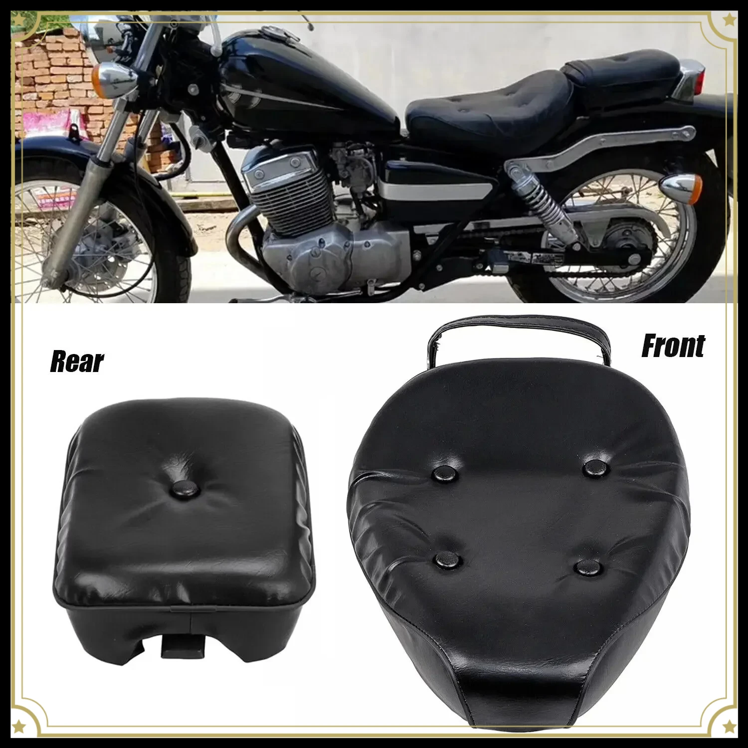 

Motorcycle For Honda Rebel 250 CMX250 CA250 1986 - 2012 Front Driver & Rear Passenger Seat Pad Cushion CMX250C 2003 - 2012