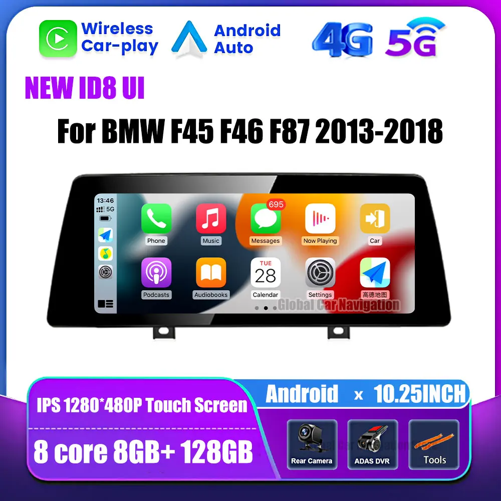 

Android Touch Screen For BMW F45 F46 F87 2013-2018 ID8 Car Carplay Monitors Multimedia Stereo Speacker Radio Player