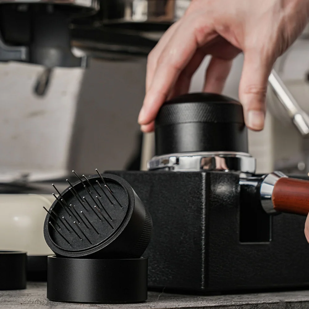 

Rotary Needle Powder Distributor 51/53/58mm Even Non-slip Coffee Tamper Needle Coffee Powder Disperser Loose Powder Needle