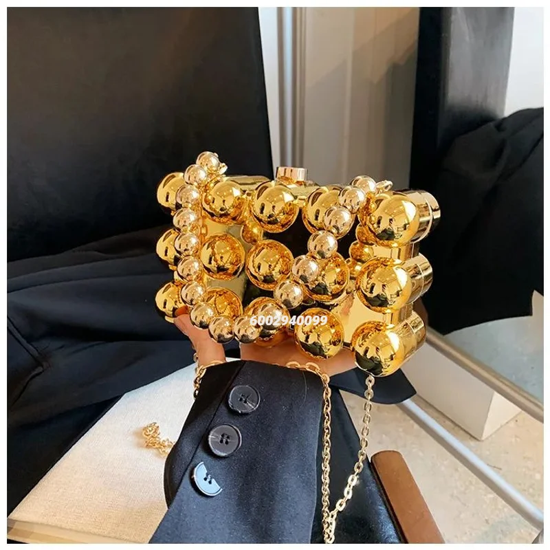 

Мини-сумки через плечо с золотой цепочкой для женщин Y2K, корейская модная женская вечерняя сумка на плечо, сумки и кошельки