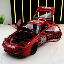 1:24 Mazda RX7 Alloy Modified Sports Car Model Diecasts Metal Racing Car Vehicles Model Simulation Sound and Light Kids Toy Gift
