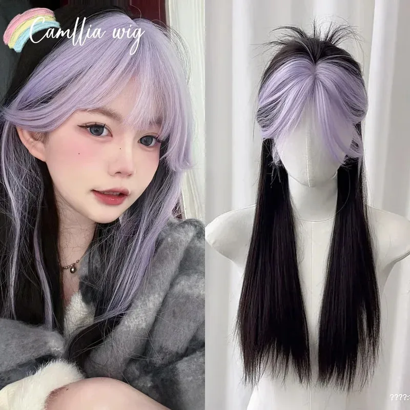 ashely-perruques-pour-femmes-longue-ligne-droite-noir-et-violet-perruque-pour-usage-quotidien-cosplay-cheveux-humains-mode-terresse-lolita-perruque