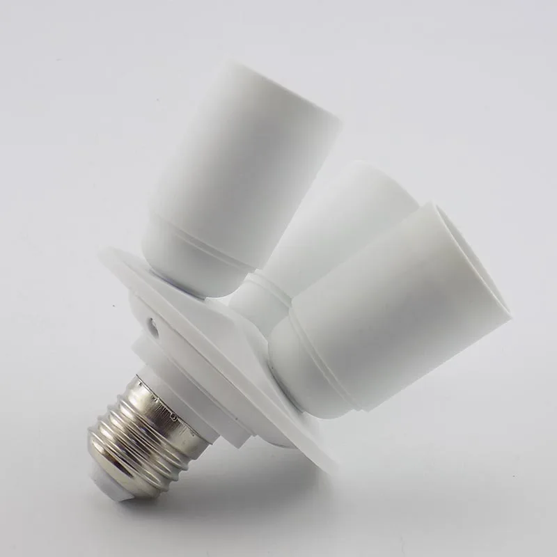 1 E27 to 3 E27 Adapter Bulb Lamp base plug Light Splitter Lamp LED light Socket 110V-240V Adaptor Bulb Converter Holder 3 Heads