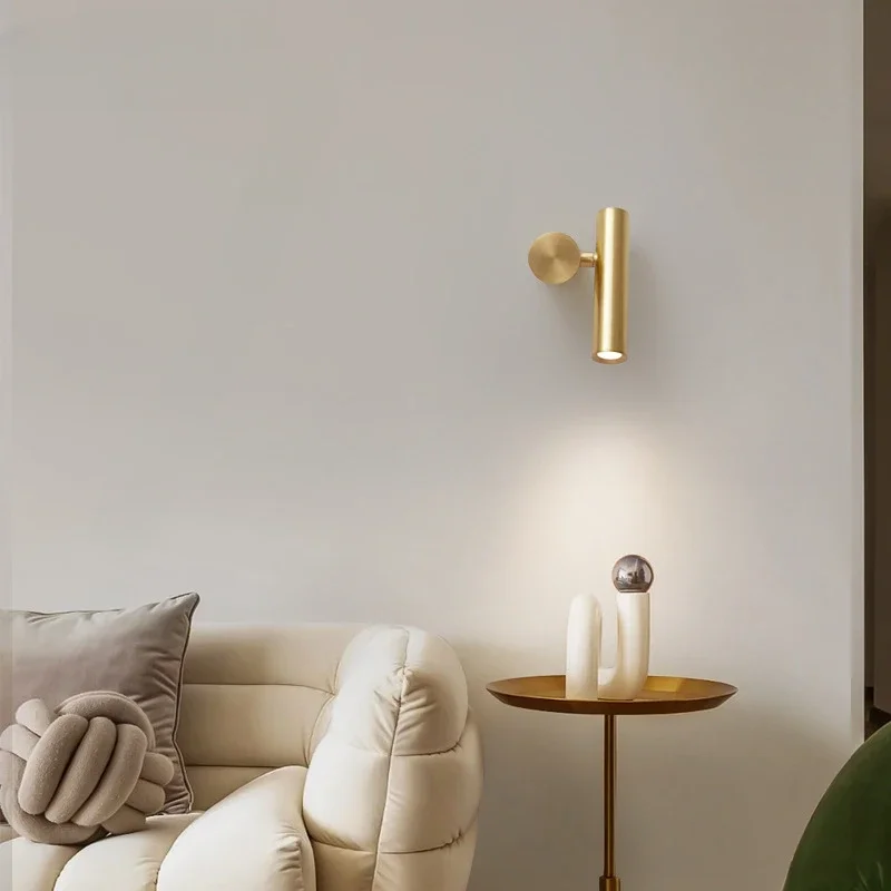 

Brass spotlight minimalist decoration living room bedroom bedside reading light