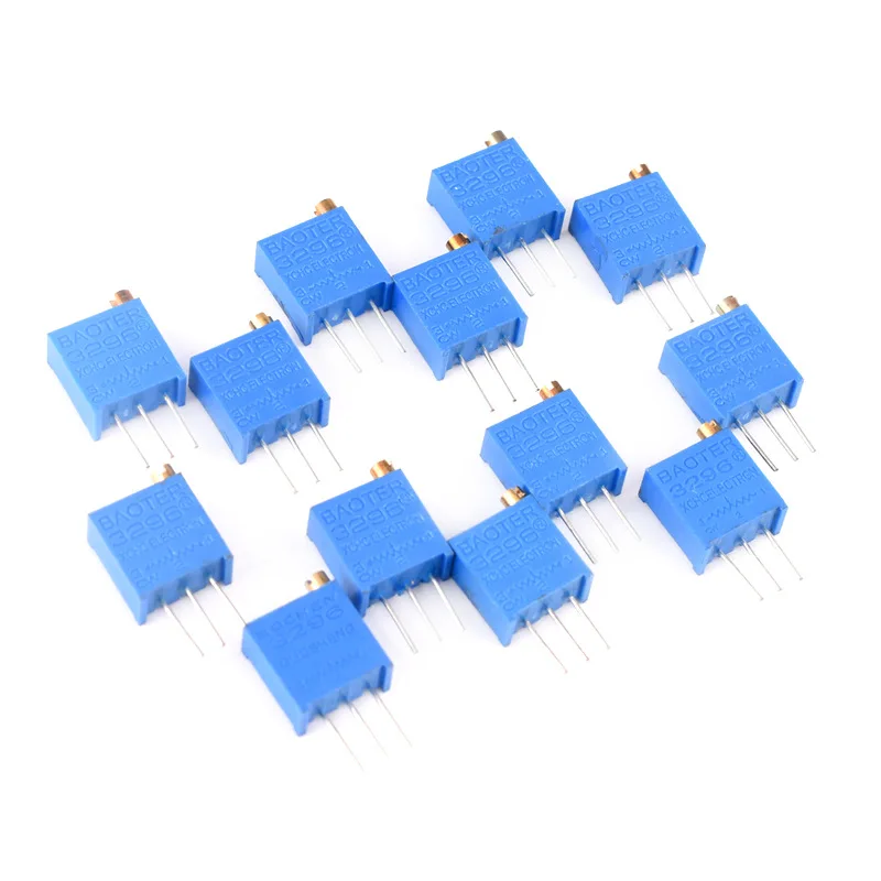 10PCS 3296W potentiometer precision adjustable resistance multi-turn trimming 1K 2K 5K 10K 100K 103 100R Trimmer Potentiometer