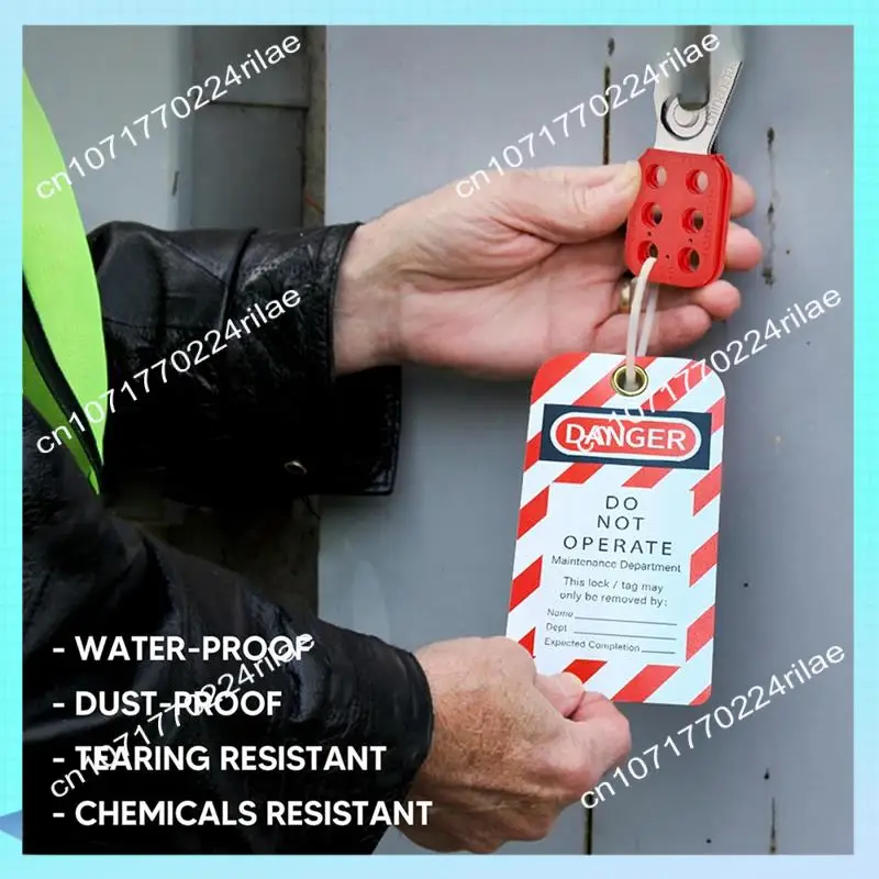 A17Z Tear & Water Resistant Loto Tags 3 X 5.75-Inch, 40 Danger Do Not Operate Tags With 40 Zip Ties Kit