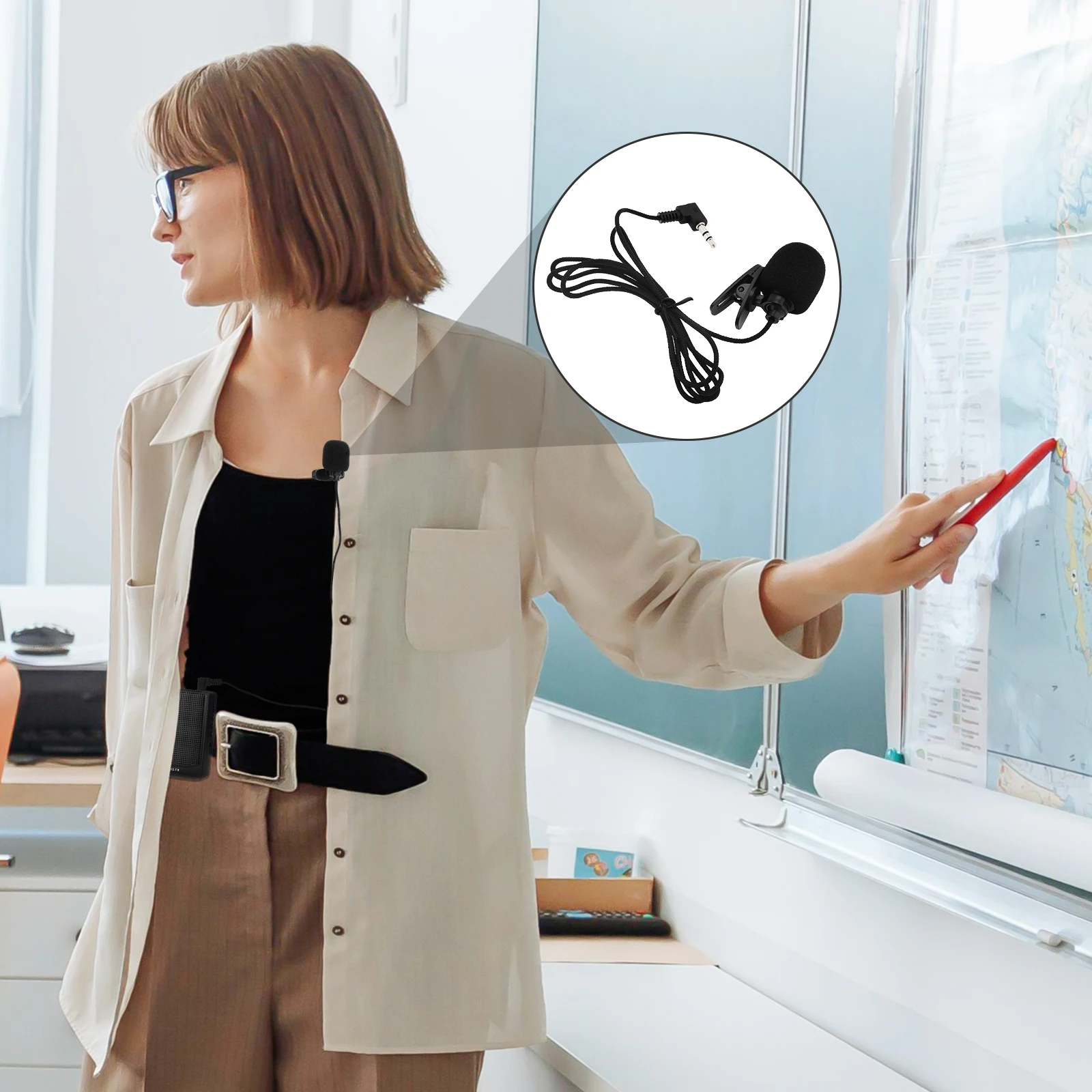 Mikrofon Mini 3.5Mm Portabel Universal Mikrofon Klip Bebas Genggam Audio Mini untuk Mikrofon Pengeras Suara Laptop PC