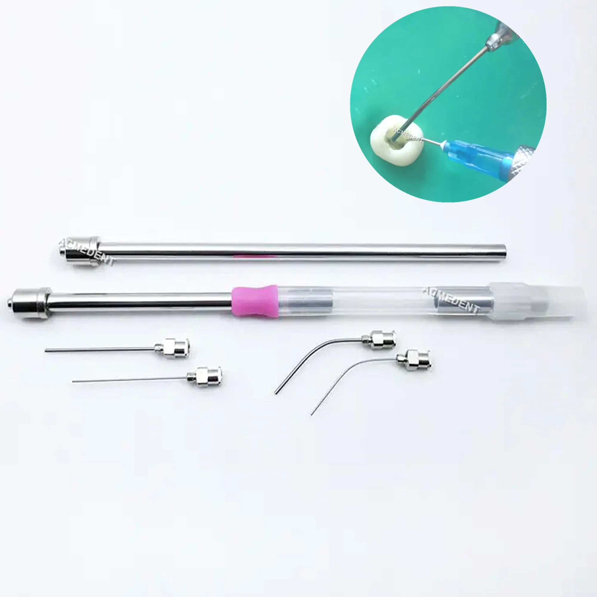 Dental Saliva Ejector Aspirator Suction Tubes Stainless Syringe Tips 23G 18G