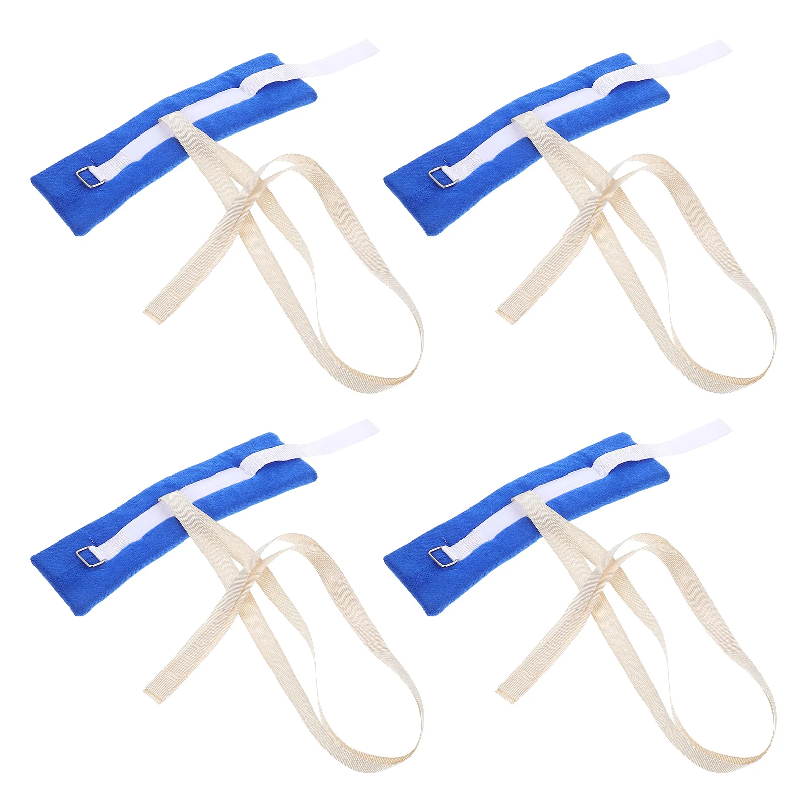 

4pcs Limb Fixing Belts Feet High Grade Cotton Medical Restraints Fall Prevention Adjustable Straps Patient Safety Hospital
