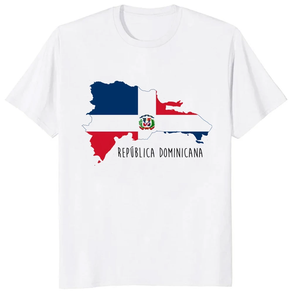 Dominican Republic Flag Fashion Creative Loose Short Sleeve T-shirt Summer Trend Unisex Shirt Graphic Oversized T-shirt