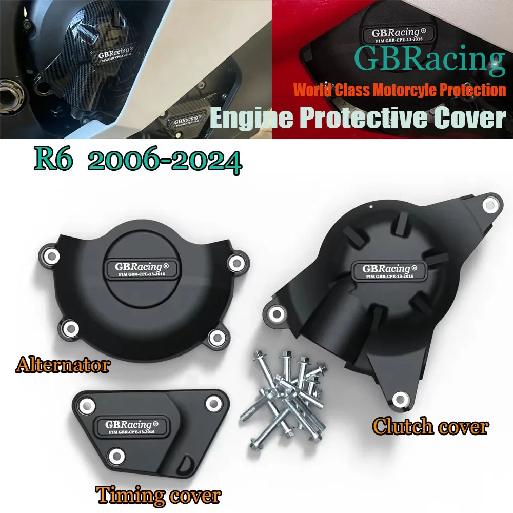 

Motocrosss Engine Cover Safety protection Protection Fits for Yamaha YZF R6 2006-2024 GBRacing