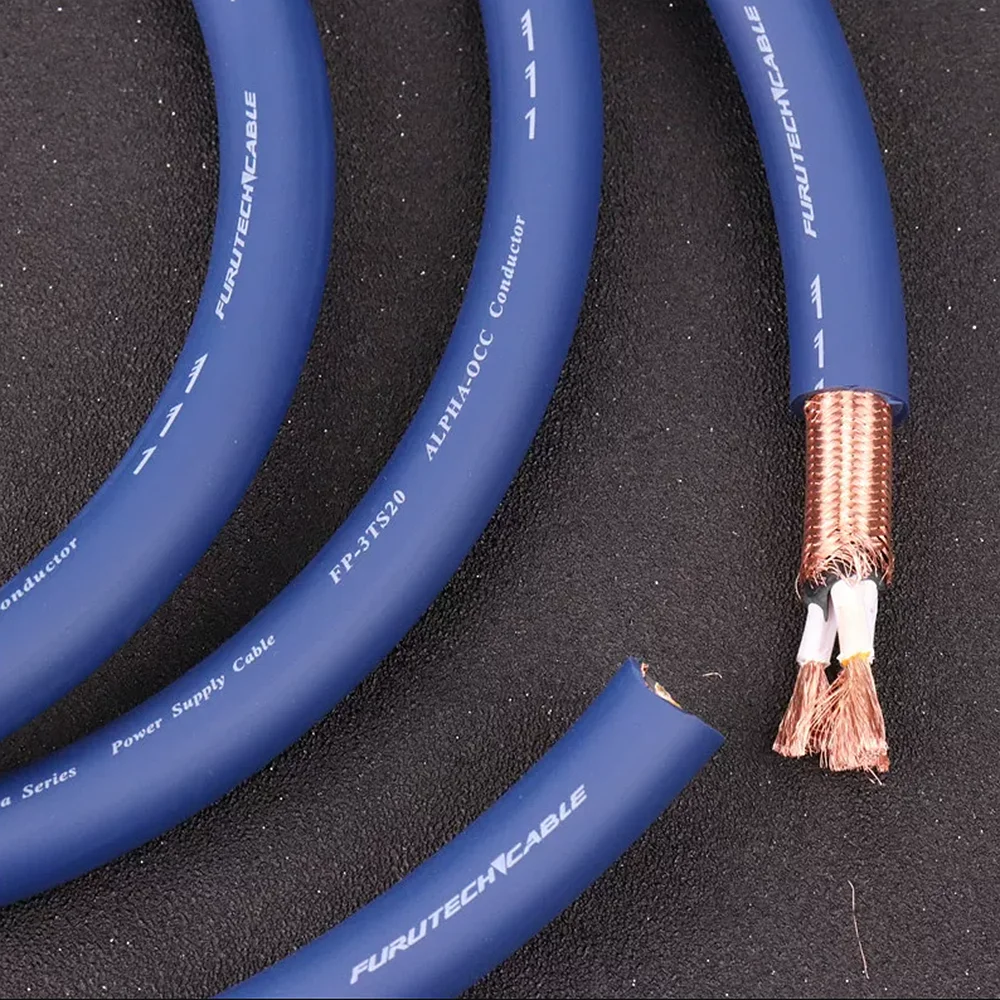 Japan FURUTECH FP-3TS20 OCC Blue Ribbon Fever Power Cable Hifi Audio Power Cable Gall Machine Connection Cable