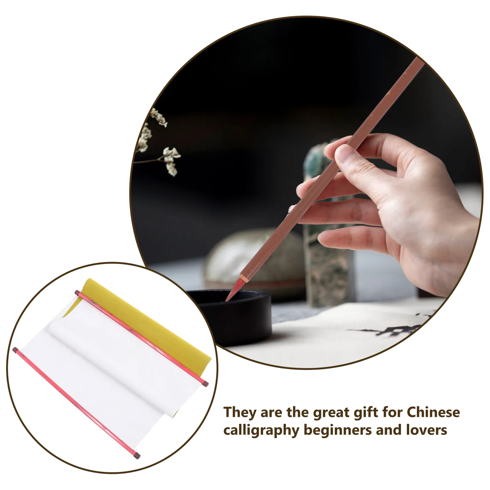 2 Pcs Practice Scroll Water Writing Cloth Calligraphy Chinese Supplies Reusable Paper Mat
