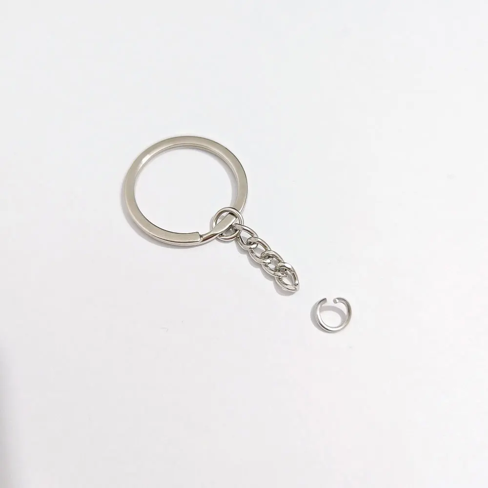 20/50 Stuks Zilver Kleur Metalen Blank Sleutelhanger Sleutelhanger Split Ring Keyfob Sleutelhouder Ringen Diy Bevindingen Maken Sleutelhanger Accessoires 