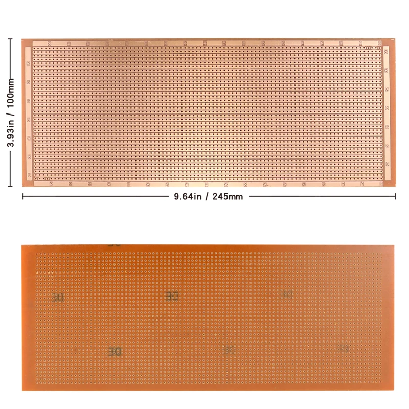 5PCS DIY 10x24.5 10*24.5CM Prototype Paper PCB Universal Experiment Matrix Circuit Board Single Row Continuous Hole 100x245mm