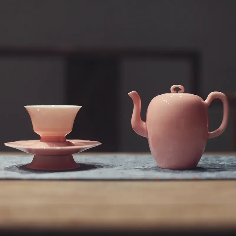 Pink Lotus Ceramic Tea Cup Elegant Floral Design Porcelain Mug for Girls Fragrance Tasting Home Decor Gift Unique Tableware