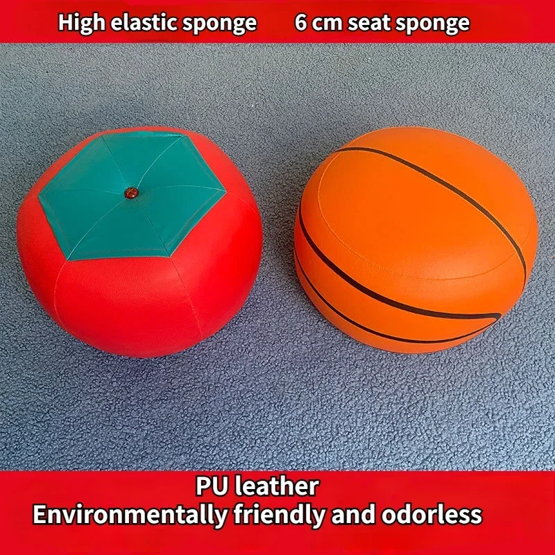 Solid Wood Sofa Side Seats Tomatoes Basketball Football Shape Home Stools Tea Tables Side Shoe Changing Stools Ottomans Bench