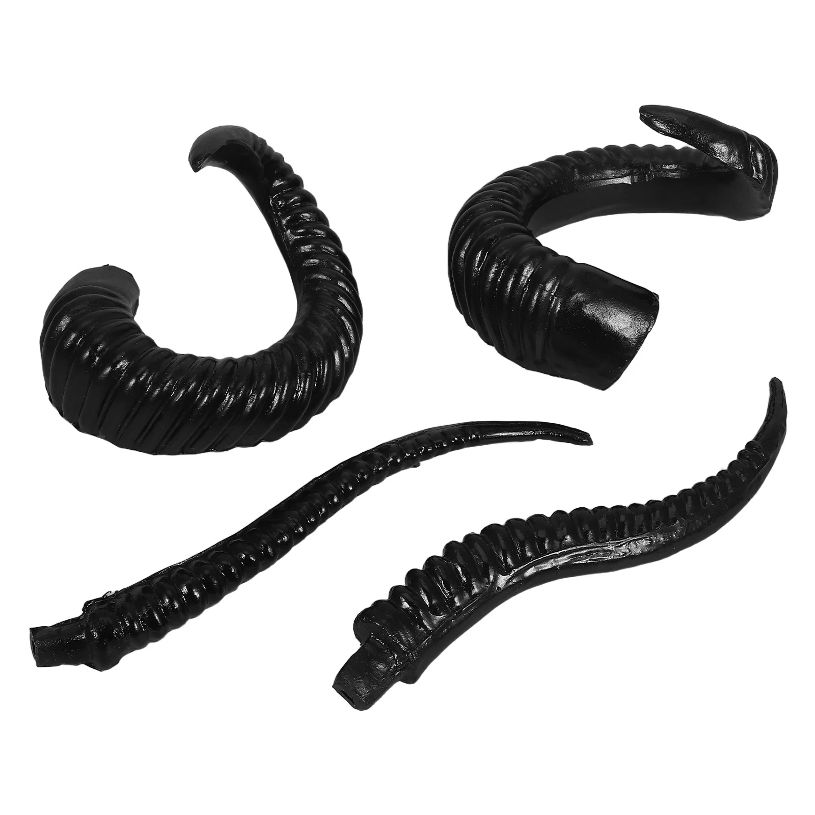 2 쌍 현실적인 염소 뿔 DIY 머리띠 장식 코스프레 의상 소품 할로윈 테마 파티 액세서리